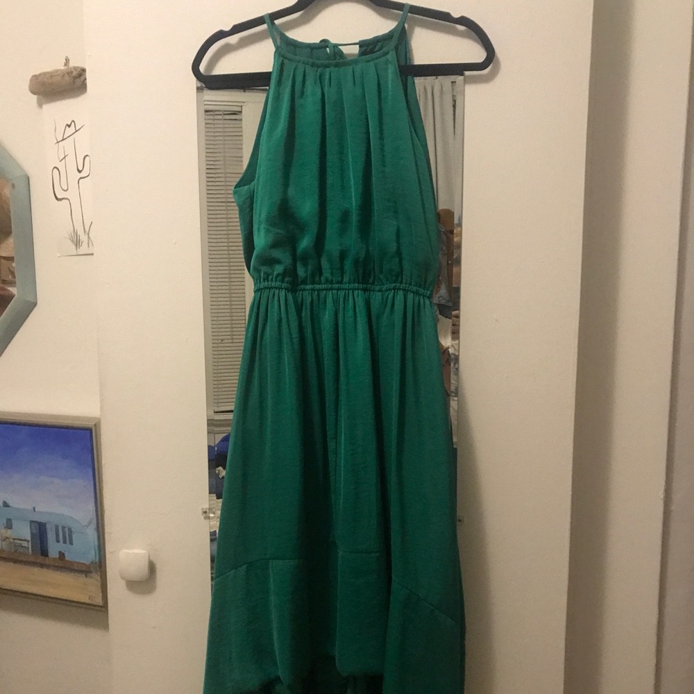 Banana Republic Emerald Silk Dress w/ pockets